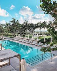 Generous & flexible living/media/bedroom space with a full bath. Miami Photo Diary Four Seasons Surfside Hotel Review Katie S Bliss