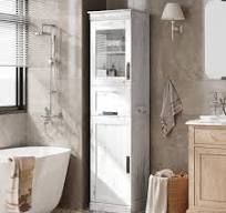 Amazon.com: IDEALHOUSE 70" Tall Bathroom Cabinet, Narrow Storage Cabinet  with Doors and Adjustable Shelf, Freestanding Linen Slim Cabinet for  Laundry ...