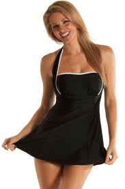Slimsuit By Carol Wior 4 Way Bandeau Swimdress Plus Size