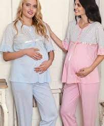 100 Kaliteli Pamuklu Kumastan Uretilmis Hamile Pijama Takimlari Ile Dogum Oncesi Ve Sonrasi Annelerin Daha Rahat Edebilmesini Sag Ropa Femenina Ropa Femenina