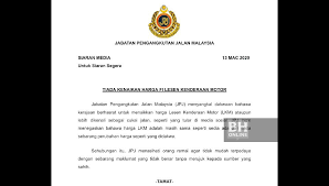 Jabatan pengangkutan jalan (jpj) melaksanakan pengecualian pembaharuan lkm (cukai jalan) dari 01 februari 2021 hingga 31 mac 2021. Jpj Nafi Harga Cukai Jalan Naik