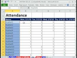 How To Create A Basic Attendance Sheet In Excel Microsoft