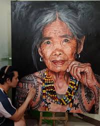 Whang-od Oggay Painting by Elmer E. Paguia