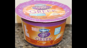 Dannon Light Fit Greek Pumpkin Pie Yogurt Review Youtube