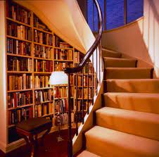 If I Could Make This A Bit More Spacious To Fit An Over Sized Chair This Would Be Awesome Home Library Design Contemporary Staircase Home Library Design Ideas