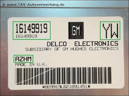 15 x 4 mm, anzahl der einzelschilder: Engine Control Unit Gm 16149919 Yw Azhm 12 37 494 Opel Astra F C14nz 69 00