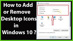 If there is icons on the desktop that you don't want, right click on the icons you don't want and choose delete, it will then move the icon to the recycle bin. How To Add Or Remove Desktop Icons In Windows 10 Youtube