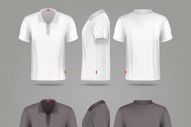 Create your own tshirt to have front and back printed with your unique text! White Black Mens Polo T Shirt Front Back And Side Views By Microvector Thehungryjpeg Com