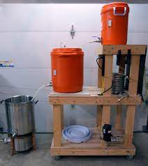 I used to brew five gallons of cider in my kitchen cupboard. Wooden Two Tier Brew Stand Brew Your Own