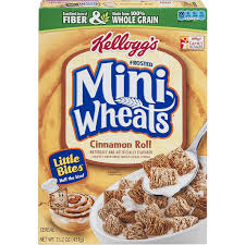 This is a taste test/review of kellogg's frosted mini wheats cereal in the original and little bites chocolate flavors. Kellogg S Frosted Mini Wheats Cinnamon Roll Little Bites Cereal Cereal Foodtown