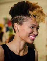 Blonde Dye Mohawk Love It Natural Hair Styles Short Hair Styles Short Hair Styles African American