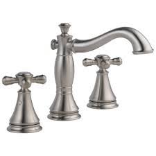 The long and short of it: Delta Cassidy Collection Stainless Steel Finish Widespread Lavatory Ba Faucetlist Com
