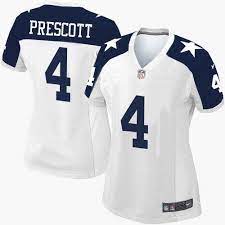 Nike Dallas Cowboys Women S 4 Dak Prescott Elite White Alternate Throwback Nfl Jersey Nfl Jerseys Dallas Cowboys Jersey Nfl Football Jersey