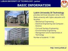 As well as scholarship programs in collaboration with the erasmus. Ppt Lublin University Of Technology Provides Technical Education Since 1953 Powerpoint Presentation Id 4334842