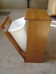 New Solid Oak Wood Garbage Bin Trash Can Recycling Bin Wood Shop Projects Trash Can Cabinet Garbage Bin