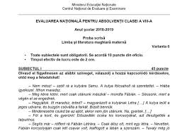 Subiecte romana clasa a viii a simulare evaluare nationala 2019. Evaluare NaÈ›ionalÄƒ 2019 Ce Subiecte Au Primit AbsolvenÈ›ii De Gimnaziu De La MinoritÄƒÈ›ile NaÈ›ionale Hotnews Mobile