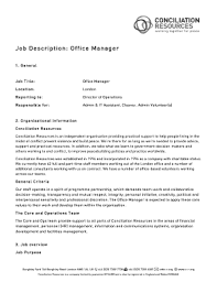 They work independently but occasionally consult with and support senior executives. Fillable Online Office Manager Job Description Recruiting Resources Workable Fax Email Print Pdffiller