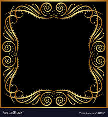 Black Background With Rose Border Black Background Royalty Free Vector Image Vectorstock Aff Royalty Background Blac Gold Design Background Floral Border Design Vintage Frames Vector