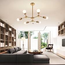 Modern Chandelier 6 Lights Chandelier Brass Chandelier Light Dining Room Chandeliers Living Room Lighting Kitchen Lights Home Decor Bonlicht Lighting