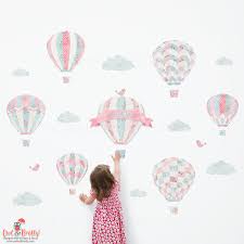 Sewing patterns free free sewing felt crafts paper crafts balloon crafts sewing toys hot air balloon craft activities paper flowers. Hot Air Balloons Large Scene Vintage Floral Pink Blue Cream Owl Brolly