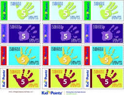 high five behavior bucks behavior chart rewards kid