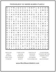 Hard printable word searches for adults source : Psychology 101 Printable Word Search Puzzle Word Search Addict