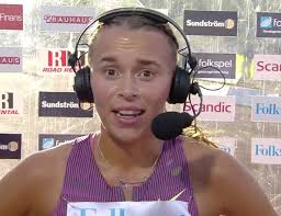 Olivia Markezich wins the mile at Folksam Grand Prix Borås in Sweden...