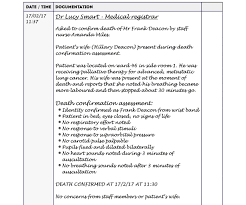 how to document death confirmation geeky medics