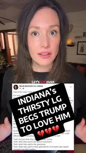 Indiana's THIRSTY LG begs Trump to love him in a cringey social media post  after rigged maps were rejected.