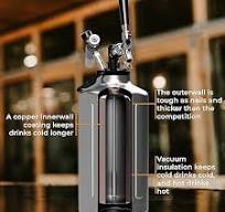 Amazon.com: TrailKeg - Carbonated Growler for Beer - Half Gallon - 18/8  Stainless Steel - Vacuum Insulated Double Wall, Cold for 48 Hours - Craft  ...