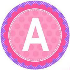 Check out our other free printables here too! Free Printables Birthday Party Full Alphabet Circle Banner Pink Birthday Banner Free Printable Free Birthday Printables Party Printables Free