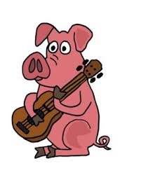 Funny Pig Playing Guitar Cartoon Design By Naturesfun Animals T Funny Pigs Cartoon Cartoon Design