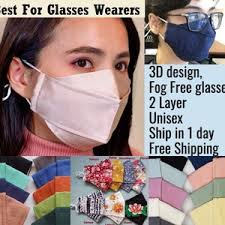 Fitted Fog Free Washable Mask for Glasses Wearers