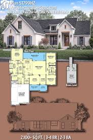 Plan 51799hz New American House Plan With Classic Painted Brick Exterior American Houses House Exterior House Plans