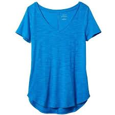 Banana Republic Women Factory Malibu V Neck Tee Banana Republic Women Blue Short Sleeve Tops Clothes