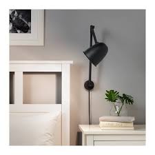 Skurup Lampa Biurkowa Scienna Czarny Zamow Tutaj Ikea Black Wall Lamps Wall Lamp Wall Lamps Bedroom