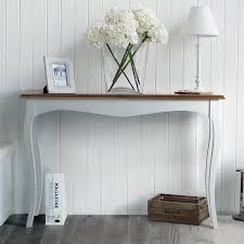 Meuble console bois blanc cesure150x40x74 5cm. Console En Bois Massif Blanche Brin D Ouest