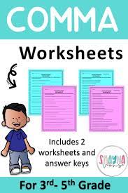 Comma Worksheets Distance Learning Conjunctions Practice Elementary Lesson Plans Distance Learning