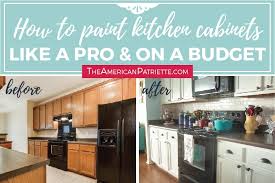 In this kitchen makeover, we'll show you how to get the look of brand new kitchen cabinets for less. Step By Step How To Paint Kitchen Cabinets Like A Pro And On A Budget The American Patriette