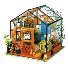 Beautiful Greenhouse Diy Miniature Model Kit Diy Dolls House Kits Diy Dollhouse Dollhouse Gift