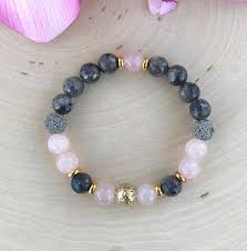 20pcs wooden bead bracelet for women mens lava rock stone beads essential oil diffuser beaded bracelets bangles elastic stretch bracelet set. Rose Quartz Labradorite Bracelet Women Gold Lava Rock Etsy Beads Bracelet Design Lava Rock Bracelet Gold Bracelet For Women