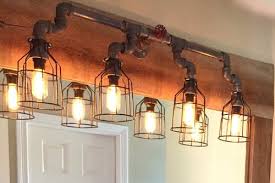 Industrial Vanity Lighting Vanity Light Over Mirror In Bathroom