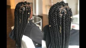 How To Jumbo Senegalese Rope Twist On Straight Hair Triangle Parts Twist Braid Hairstyles Rope Twist Braids Hair Styles