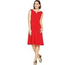 Susan Graver Liquid Knit Sleeveless Dress With Keyhole Trim Qvc Com Fashion Dresses Comfortable Fashion