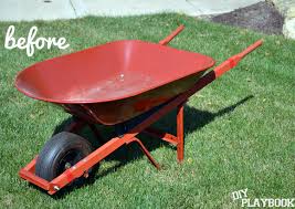 Buy metal wheelbarrow and get the best deals at the lowest prices on ebay! How To Make Your Own Wheelbarrow Planter Diy Playbook