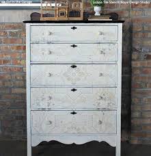 Here, an iron mount holds up a sliding barn door, copper metal outfits the lighting, and chrome coats the appliances and seating, yet. Shabby Chic Farmhouse Style Furniture Stencils For Painting Diy Decor Royal Design Studio Stencils