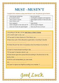 Must Mustn T English Phrases Study Hard Learn English