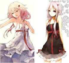 Guilty Crown Inori In Her White And Black Dress Black Dress Inori Yuzuriha White Dress