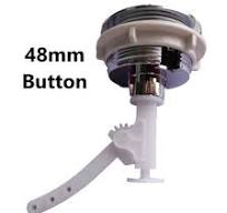 Chrome-plated Single Flush Button for Toilet, Ratchet (48 mm) - NuFlush