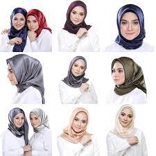 Tudung satin yang ketiga tu dah sold out. Tudung Bawal Satin Solid Color 20 Colors 90 X 90 Cm Muslimah Hijab Shopee Malaysia
